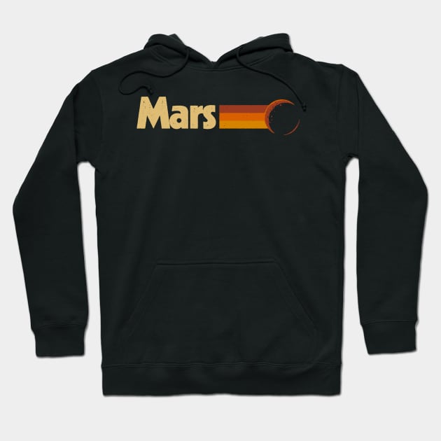 Mars Vintage Space Red Planet Hoodie by vo_maria